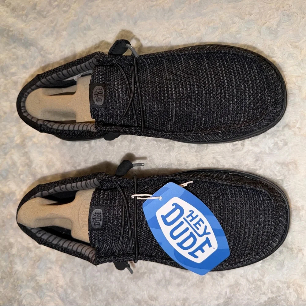 Hey Dude Men's Black Loafers - Picture 2 of 3